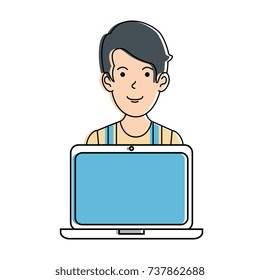 man with laptop avatar