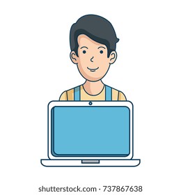 man with laptop avatar