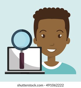 man laptop search innovation