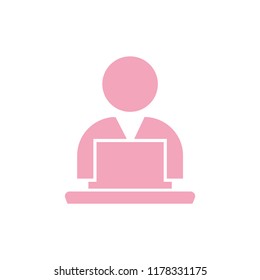 man laptop vector icon