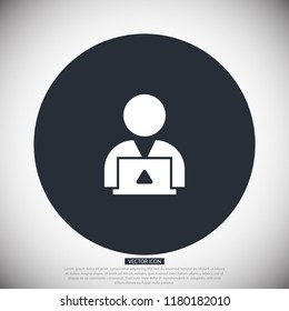 man laptop vector icon
