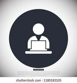 man laptop vector icon