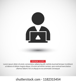 man laptop vector icon