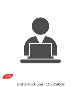 man laptop vector icon