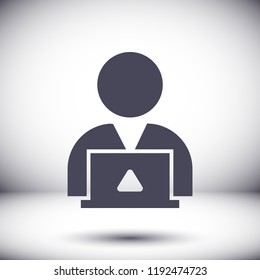 man laptop vector icon