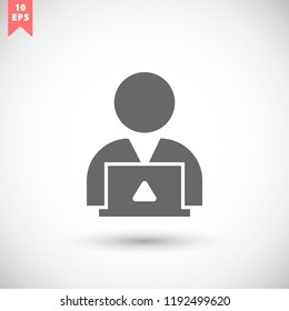 man laptop vector icon