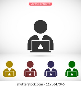 man laptop vector icon
