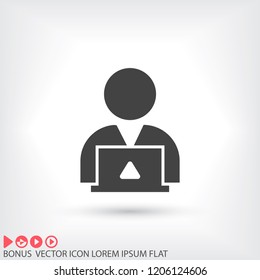 man laptop vector icon
