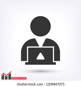 man laptop vector icon