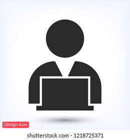 man laptop vector icon