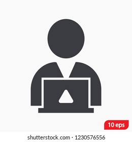 man laptop vector icon