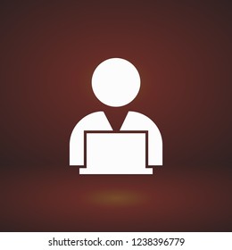 man laptop vector icon