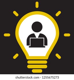 man laptop vector icon