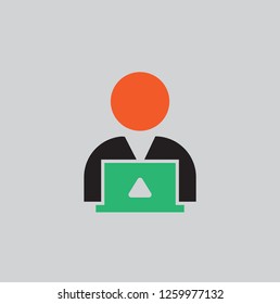 man laptop vector icon