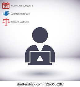 man laptop vector icon