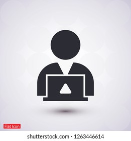 man laptop vector icon