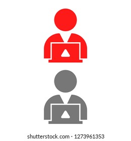man laptop vector icon