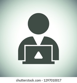 man laptop vector icon