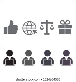 man laptop vector icon