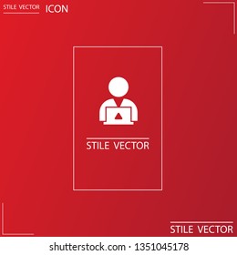 man laptop vector icon