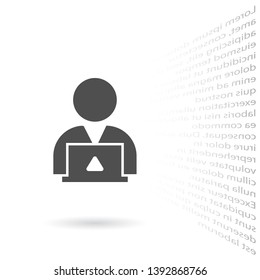 man laptop vector icon. lorem ipsum 10 EPS Design
