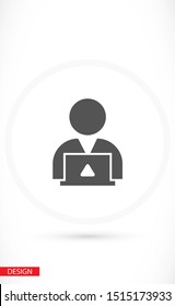 man laptop vector icon. lorem ipsum 10 EPS Design
