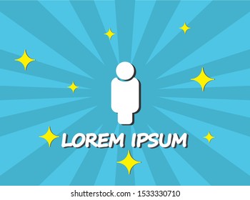 man laptop vector icon. lorem ipsum 10 EPS Design
