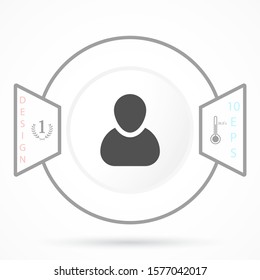 man laptop vector icon. lorem ipsum 10 EPS Design
