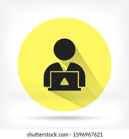 man laptop vector icon. lorem ipsum 10 EPS Design