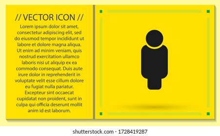 Mann Laptop Vektor Symbol. lorem ipsum 10 EPS Design