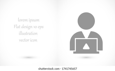 man laptop vector icon. lorem ipsum 10 EPS Design