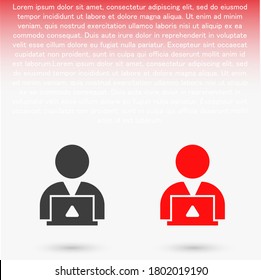 man laptop vector icon. lorem ipsum 10 EPS Design