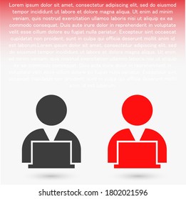 man laptop vector icon. lorem ipsum 10 EPS Design