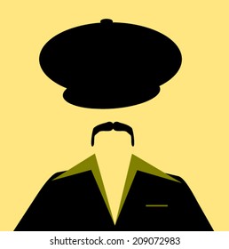 man with large reto hat and suit