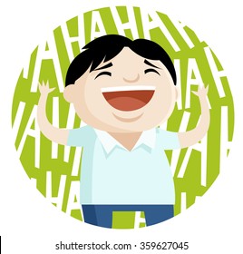 man laughing