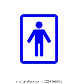 
Man Lavatory Icon. Men Rest Room Sign. Toilet for Gents Symbol Vector. Male's WC Illustration Logo Template.