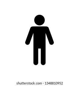 Man Lavatory Icon. Men Rest Room Sign. Toilet for Gents Symbol Vector. Male's WC Illustration Logo Template.