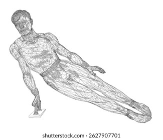 A man is laying on his stomach with his arms crossed. The image is black and white. The man's pose and the lack of color give the image a somber and serious mood