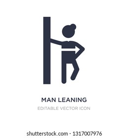 man leaning against the wall icon on white background. Simple element illustration from People concept. man leaning against the wall icon symbol design.