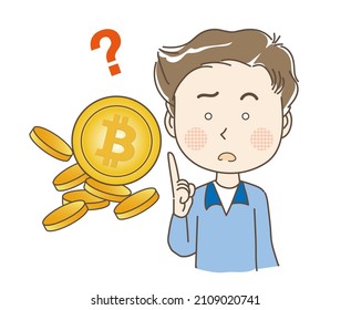 A man learning about cryptocurrencies 