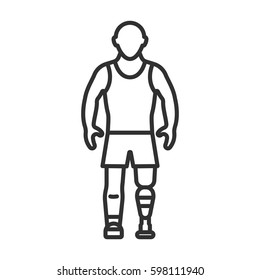 Man with leg prosthesis