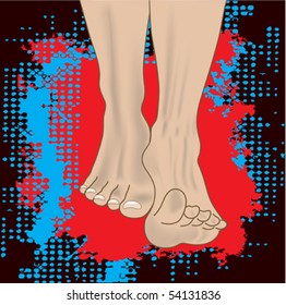Man legs. Abstract background vector.