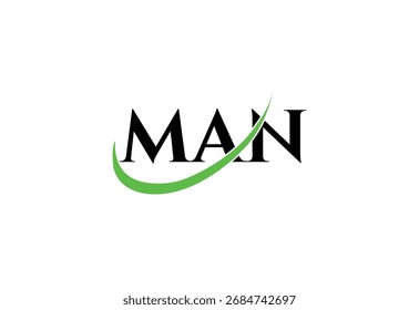 MAN Buchstabe modernes Monogramm Logo | Minimal Initials Icon Design.