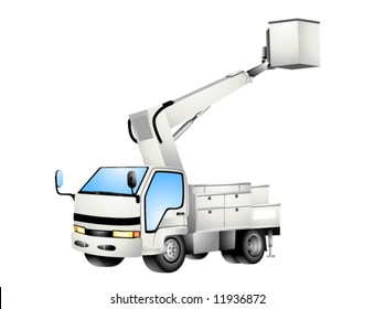 Man Lift Truck - Vector