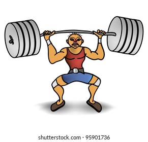 man lift a weight