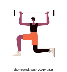 hombre levantando la actividad de dumbbell wellness