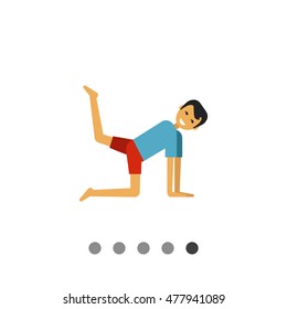 Man lifting leg