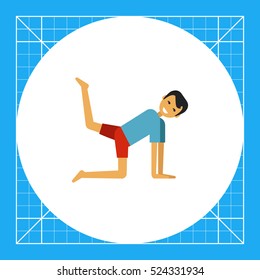 Man lifting leg