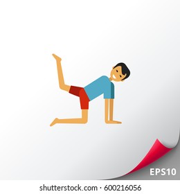 Man lifting leg