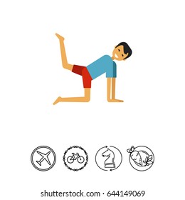 Man lifting leg